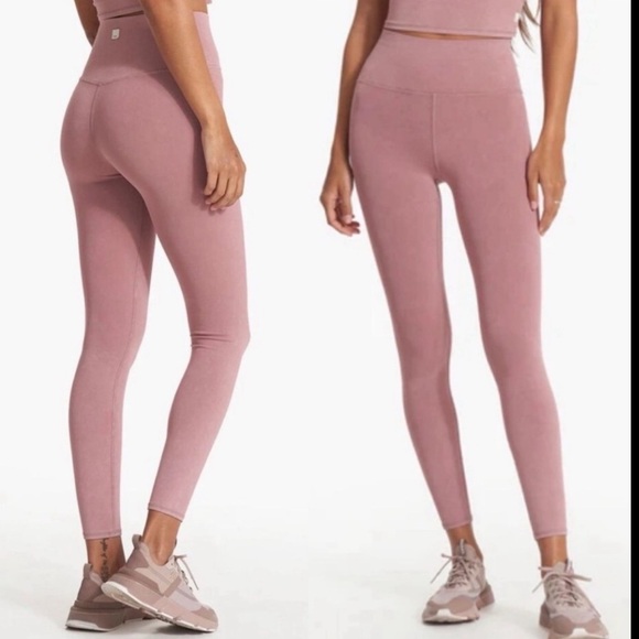 Vuori Washed Studio Leggings In Washed Marsala Stretch Wicking Fabric SZ M - Picture 12 of 12